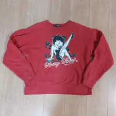 Mサイズ BETTY BOOP キャラクター長袖トレーナー