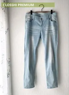 CLOSSHI PREMIUM クロッシー 冷感スキニーデニムW73cmしまむら