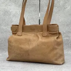 Old Coach Large Tote Bag Camel Tanのサムネイル