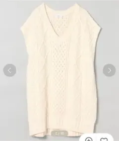 【jeanasis】3gケーブルニットベスト