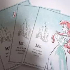 ディズニープリンセス　アリエル　はがき　レター