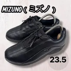 ミズノ 23.5 LD40 ZERO サイドジップ ウォーキングシューズ 黒のサムネイル