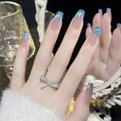ネイルチップ青