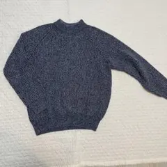 UNIQLO ネイビー リブ編みセーター　L