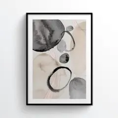 【B2】ポスター インテリア 抽象画 アブストラクト②【他サイズも変更OK】