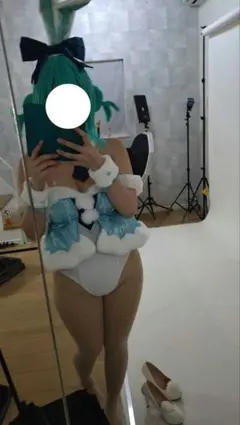 VOCALOID 初音ミク コスプレ 白うさぎ バニーガールのサムネイル