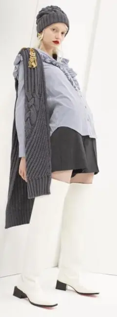 YUKI FUJISAWA マフラー　ネイビー 2025年最新】yuki fujisawa マフラーの人気アイテム - メルカリ