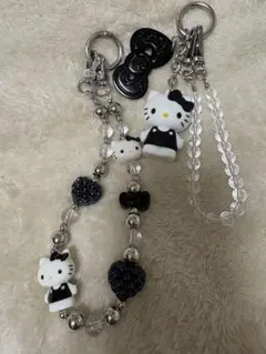 ハローキティー　ローリーズファーム　フィギュア　ブラック アートフィギュア『HELLO KITTY 