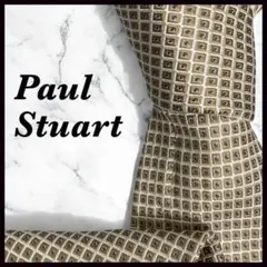 Paul Stuart ポールスチュアート ネクタイ シルク スクエア柄 古着のサムネイル