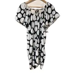 ロイヤルパーティ　ドット　フレアスリープミニワンピース　38 M