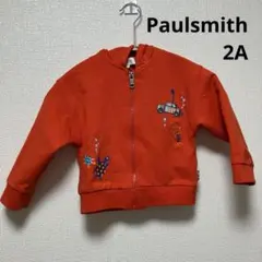 ポールスミス　パーカー　刺繍　オレンジ　アウター　上着