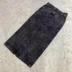 상태좋음 moussy マウジー ロングタイトスカート デニム ダークグレー 2 M