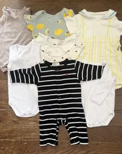 H&M、プティマイン、POLO、ベビー肌着セット（多様なデザイン）