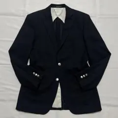 人気✨️ジョンピアース 紺ブレ ジャケット ネイビー 銀ボタン ウール Y5