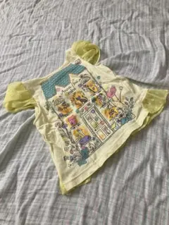 ANNA SUI mini イエロー 動物イラスト 半袖トップス 90(S)