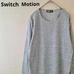 Se2375【Switch Motion】長袖カットソー　裾スリット　ドット　M