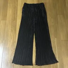 プリーツ ワイドパンツ