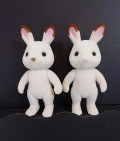 【シルバニアファミリー】ショコラウサギのお父さんとお母さん【服なし】