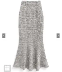 ラメスパンコールツイードマーメイドスカート　dk1282 Mサイズ