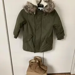 まとめ売り⭐︎グローバルワーク　ミリタリーコート&フリンジムートンブーツ　セット