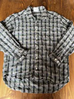 【dunhill Sports】立体チェック 起毛シャツ