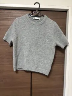 ZARA グレー 半袖ニット M