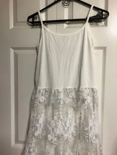 刺繍レースキャミソール ホワイト