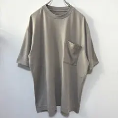 【美品】 無印良品 グレー オーバーサイズ Tシャツ S-M ポケット付き