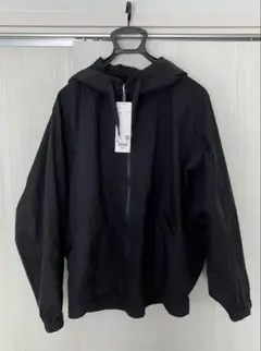 ユニクロU フーデッドブルゾン　XL BLACK