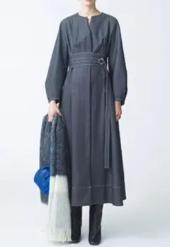 定価7万5900円 ebure デニムライク ウール ロングワンピース 定価7万5900円 ebure デニムライク ウール ロングワンピース - メルカリ