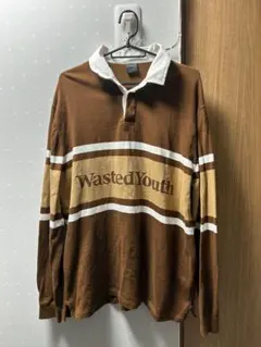 wasted youth ラガーシャツ ブラウンのサムネイル