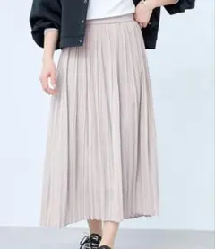 ベルメゾン プリーツスカート スニーカースカート M シルバーグレー