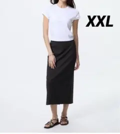 新品未使用　UNIQLO ダブルフェイスナロースカート　XXL