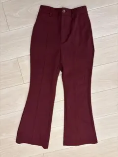 【美品】GU ジーユー　カットソーカラーフレアスラックス　Sサイズ
