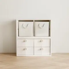 【B+C】積み重ね収納 収納棚 扉付き おもちゃ箱 前開き カラーボックス