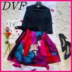 【美品】DIANEvonFURSTENBERG ラップワンピース ブラック 2