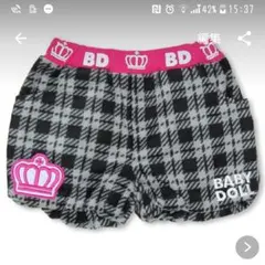 『新品・タグ付き』BABYDOLL チェックバルーンショートパンツ ブラック