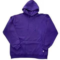 80s USA製 RUSSELL スウェット パーカー L パープル ラッセル