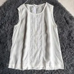 Max Mara STUDIOマックスマーラリネンブラウス刺繍レース 白 半袖