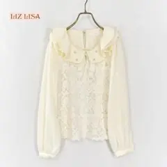 LIZ LISA（リズリサ）　ブラウス　レース　パール　リボン　ビジュー　フリル