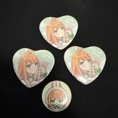 学園アイドルマスター 学マス Rabbit 紫雲清夏 ハート缶バッジ 3個