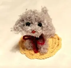 モールアート　トイプードル　シルバー　ライトグレー　ぬいぐるみ