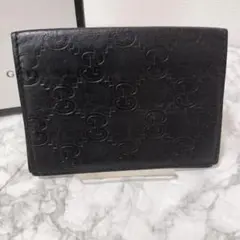 【大人気✨️】GUCCI ブラックレザー 名刺入れ・パスケース