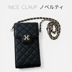 NICE CLAUP スマホショルダーバッグ ブラック