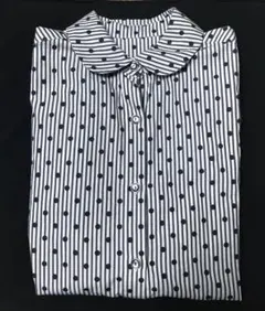 【激レア！sold out品】メゾンキツネ　ストライプ　ドット　シャツ　52のサムネイル
