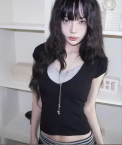 modimood zozotown トップス シズニルック 黒
