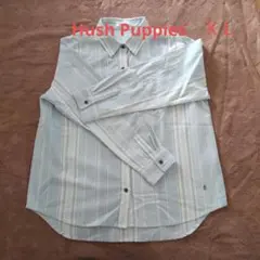 Hush Puppies　ハッシュパピー　オックスマルチストライプ長袖シャツＸＬ