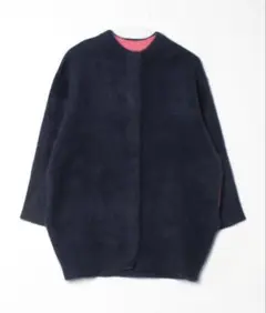 ELENDEEK ラクーンミックスWカーディガン ネイビー