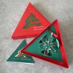 新品未使用 クリスマスオーナメント 1992年 雪の結晶 箱付き