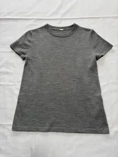 美品☆ミラオーウェン☆グレー クルーネック半袖ニット0サイズ